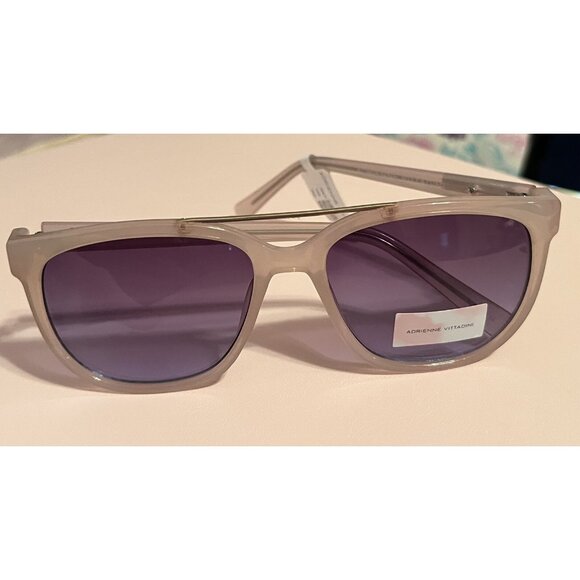 Adrienne Vittadini AV059 Milky White Women’s SPORT Designer Aviator Sunglasses main image 8